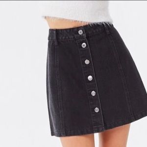 NWT Forever 21 Black Denim Mini Skirt